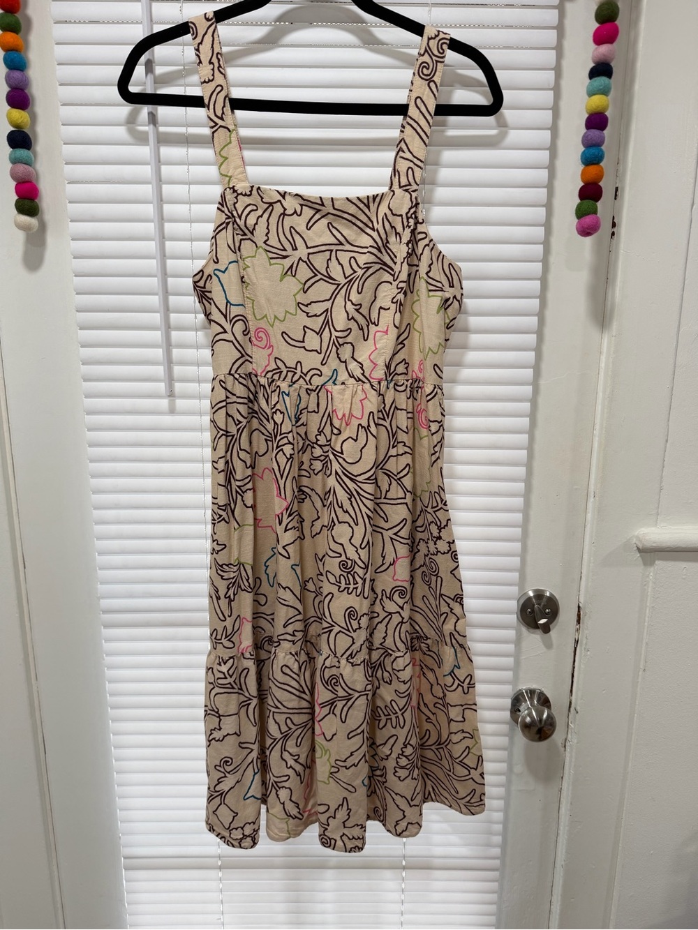 Knox Rose Beige Floral Summer Sundress with Pastel Accents